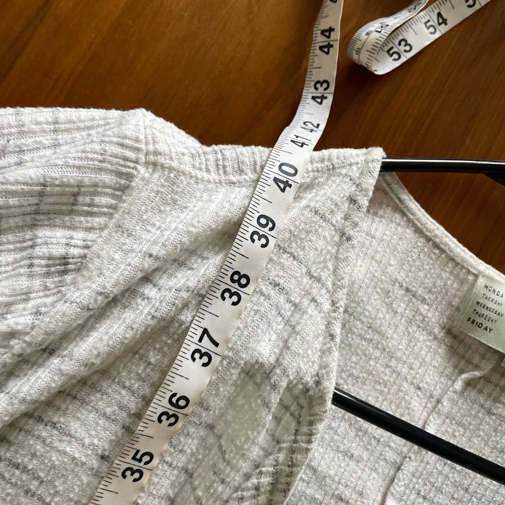 Anthropologie Saturday Sunday Grey & White Soft Duster Cardigan - Picture 11 of 16